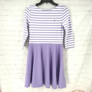 Ralph Lauren girls purple striped dress